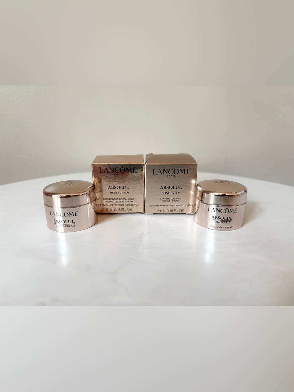 Lancome Absolue Eye Cream and Soft Cream Travel Bundle 5 ml / 0.17 fl oz Each
